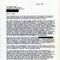 Letter from Edra Bogle and James Tanner to Raymond Sears, May 25, 1982