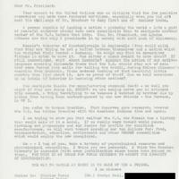 Open letter from Cordye Hall to President Ronald Reagan, June 22, 1982