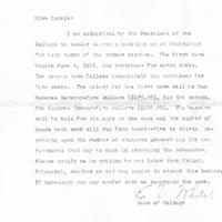 Letter from the dean of CIA, E. V. White, to Edna Ingels, January 28, 1918