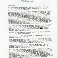 Letter from Margaret McCormick to John Mayhead, April 27, 1943