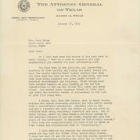 Letter to Caro Brown from John Shepperd, January 17, 1954