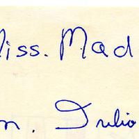Letter to Jeanann Madden from Julio Rivera