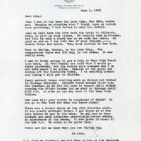 Letter from Margaret McCormick to John Mayhead, June 1, 1943