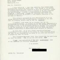 Open letter from Cordye Hall to President Ronald Reagan, undated