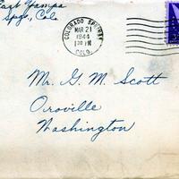 Letter from Ethel Scott to her father-in-law, March 21, 1944.