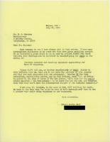 Letter from Cordye Hall to D.C. Burnham, July 22, 1970